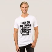 I Can Do All Things Through Christ KJV T-Shirt Tri-Blend Shirt (Vorderseite voll)