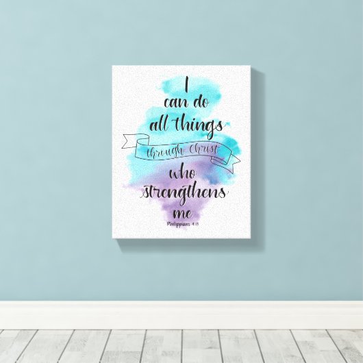 I can do all things through Christ Leinwanddruck (Insitu (Holzboden))