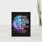 I Can Do All Things Through Christ Lion Faith Chri Karte (Vorderseite)