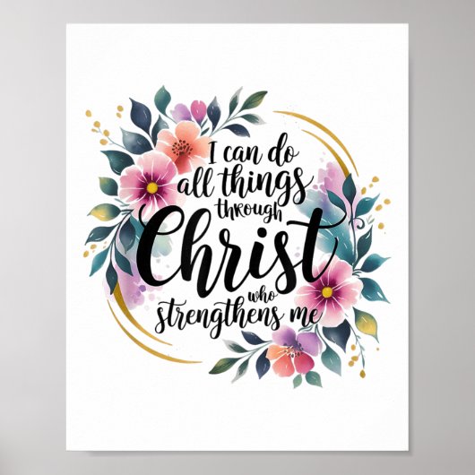 I Can Do All Things Through Christ Poster (Vorne)
