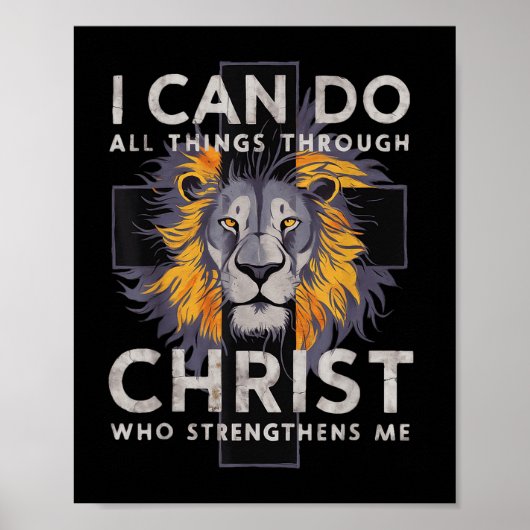 I Can Do All Things Through Christ Poster (Vorne)