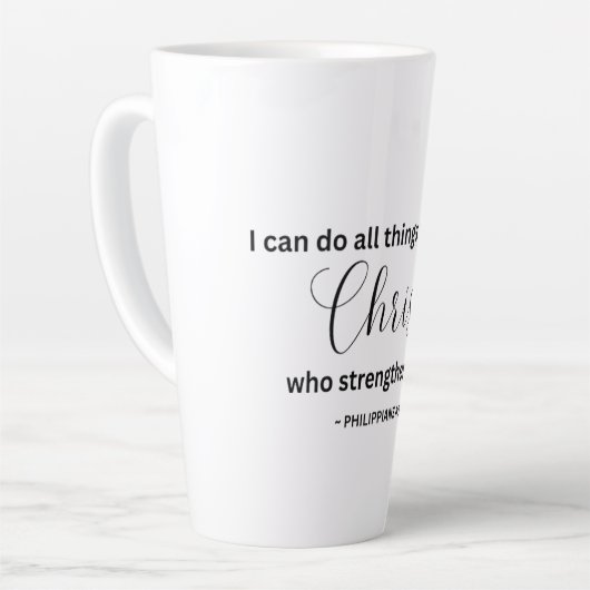 I Can Do All Things Through Christ - Tumbler Milchtasse (Linke Ecke)