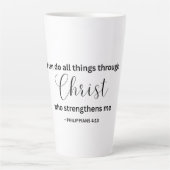 I Can Do All Things Through Christ - Tumbler Milchtasse (Vorderseite)