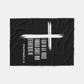 I Can Do All Things Through Christ Who Strengthens Fleecedecke (Vorderseite (Horizontal))