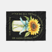 I Can Do All Things Through Christ Who Strengthens Fleecedecke (Vorderseite (Horizontal))
