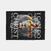 I Can Do All Things Through Christ Who Strengthens Fleecedecke (Vorderseite (Horizontal))