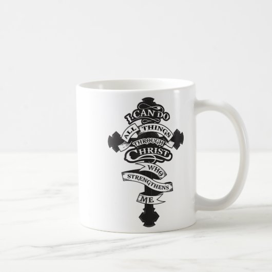 I Can Do All Things Through Christ Who Strengthens Kaffeetasse (Rechts)