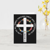 I Can Do All Things Through Christ Who Strengthens Karte (Gelbe Blume)