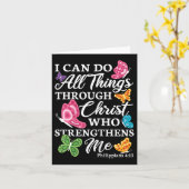I Can Do All Things Through Christ Who Strengthens Karte (Gelbe Blume)