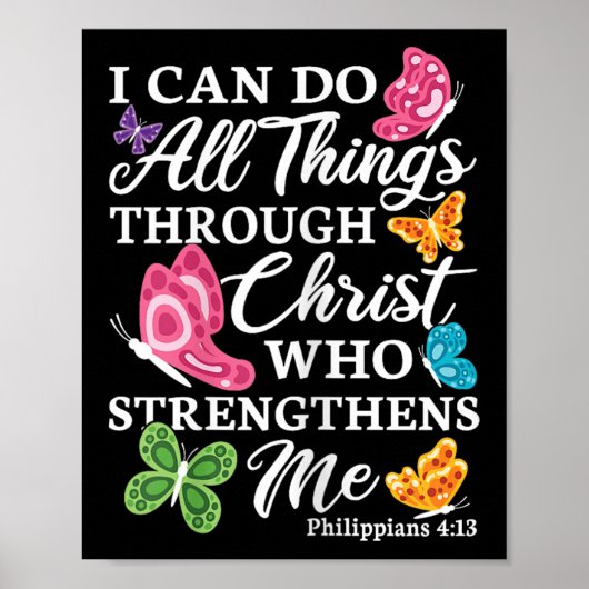 I Can Do All Things Through Christ Who Strengthens Poster (Vorne)