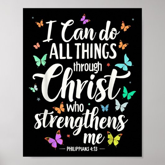 I Can Do All Things Through Christ Who Strengthens Poster (Vorne)