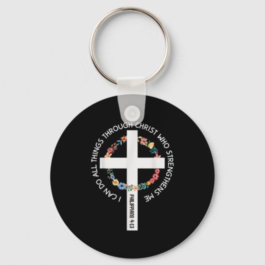 I Can Do All Things Through Christ Who Strengthens Schlüsselanhänger (Vorderseite)