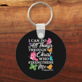 I Can Do All Things Through Christ Who Strengthens Schlüsselanhänger (Vorderseite)