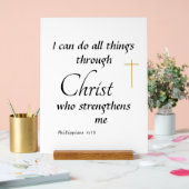 I can do all things thru Christ Acrylic Sign Acrylschild (Hochzeit)
