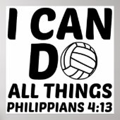 I CAN DO ALL THINGS VOLLEYBALL POSTER (Vorne)