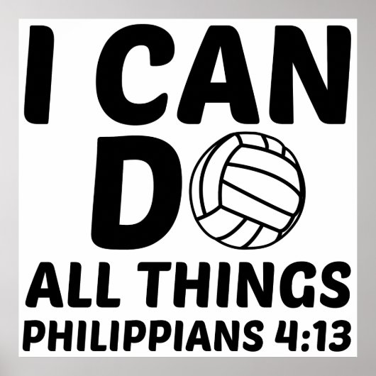 I CAN DO ALL THINGS VOLLEYBALL POSTER (Vorne)