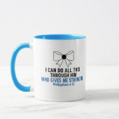 I Can Do All This Bible Verse Two-Tone Mug Tasse (Links)