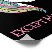 I Can Do Anything Except Make Insulin Cute Unicorn Poster (Ecke)