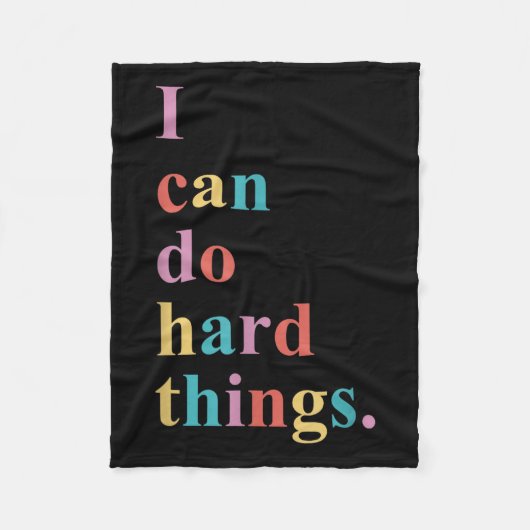 I Can Do Hard Things Apparel Uni-adults Humorous B Fleecedecke (Vorderseite)