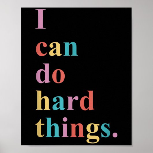 I Can Do Hard Things Apparel Uni-adults Humorous B Poster (Vorne)