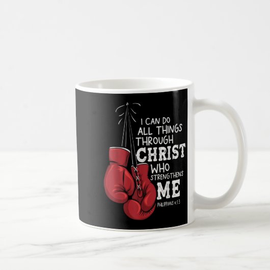 I Can Do Things Christian Boxing Quote Philipans 4 Kaffeetasse (Rechts)
