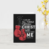 I Can Do Things Christian Boxing Quote Philipans 4 Karte (Gelbe Blume)