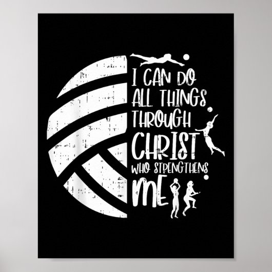 I Can Do Things Through Christ Volleyball Christia Poster (Vorne)