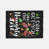 I Can Get You On The Naughty List Flamingo Christm Fleecedecke (Vorderseite (Horizontal))