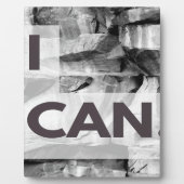 I Can Gray Stone Rock Fotoplatte (Vorderseite)