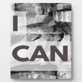 I Can Gray Stone Rock Fotoplatte