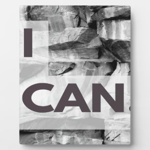 I Can Gray Stone Rock Fotoplatte