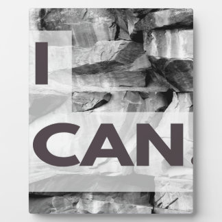 I Can Gray Stone Rock Fotoplatte