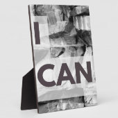 I Can Gray Stone Rock Fotoplatte (Seite)