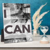 I Can Gray Stone Rock Fotoplatte (Seite)