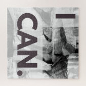 I Can Gray Stone Rock Puzzle (Horizontal)