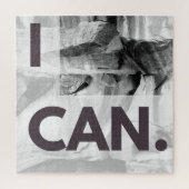 I Can Gray Stone Rock Puzzle (Vertikal)