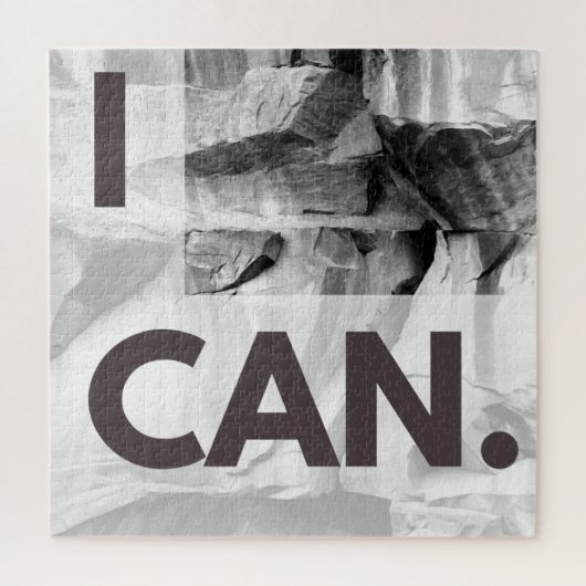 I Can Gray Stone Rock Puzzle (Vertikal)