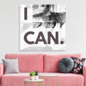 I Can Gray Stone Rock Stretched Canvas Print Leinwanddruck (Insitu (Wohnzimmer))