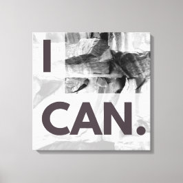 I Can Gray Stone Rock Stretched Canvas Print Leinwanddruck