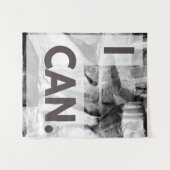 I Can Gray Stone Rock Wandteppich (Vorderseite (Horizontal))