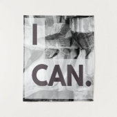 I Can Gray Stone Rock Wandteppich (Vorderseite)