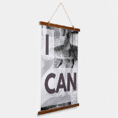 I Can Gray Stone Rock Wandteppich Mit Holzrahmen (Gewinkelt)