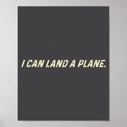 I Can Land A Plane Poster (Vorne)