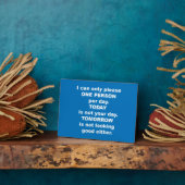 I can only please one person per day fotoplatte (Seite)