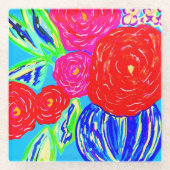 I Can Paint Myself Flowers, Glass Coaster Glasuntersetzer (Vorderseite)