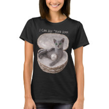 I Can See Your Soul Funny Russian Blue Cat Design