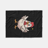 I Can’t Keep Calm It’s Fair Week Funny Chicken Liv Fleecedecke (Vorderseite (Horizontal))