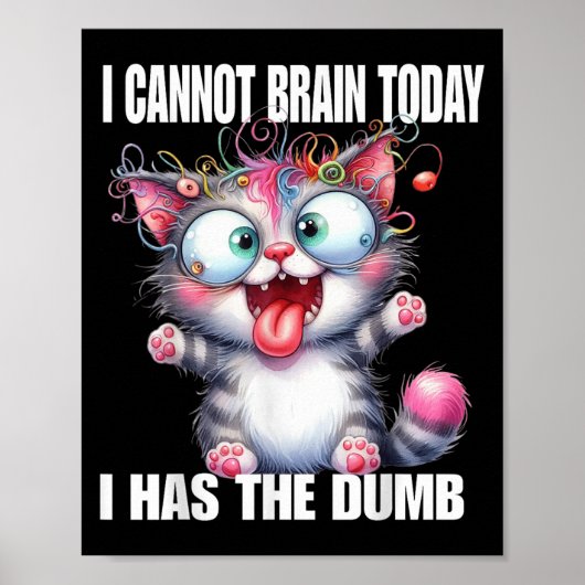 I Cannot Brain Today I Has The Dumb Poster (Vorne)