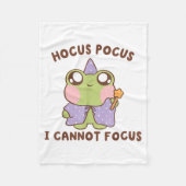 I Cannot Focus Funny Adhd Sitive Frog Fleecedecke (Vorderseite)