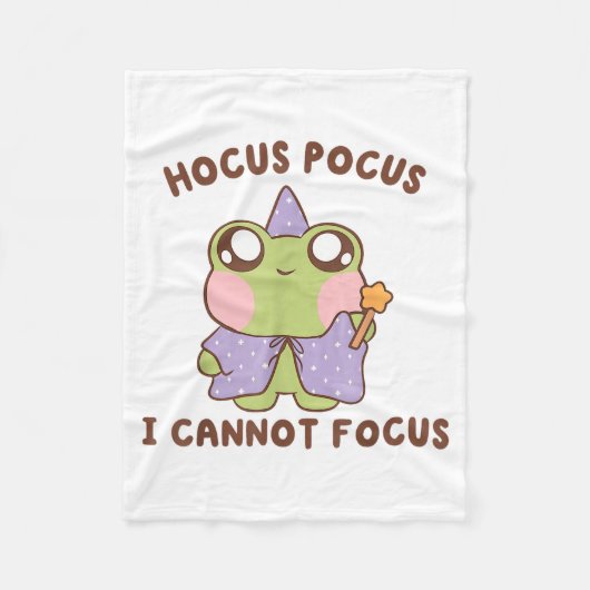 I Cannot Focus Funny Adhd Sitive Frog Fleecedecke (Vorderseite)